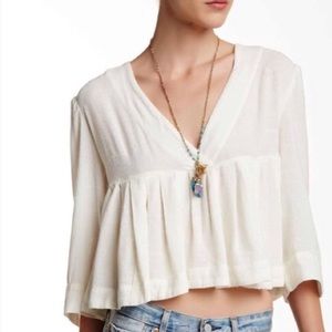 FREE PEOPLE ivory top
